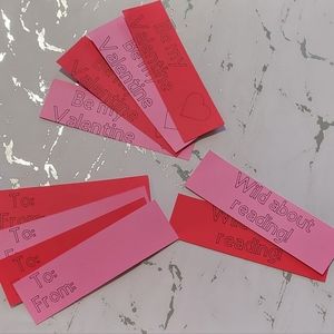 Valentine bookmarks